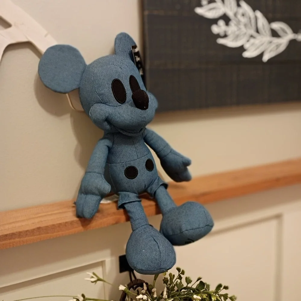 Disney x American Eagle Mickey Mouse Denim Plush Collectible Blue 1898-900 NWT